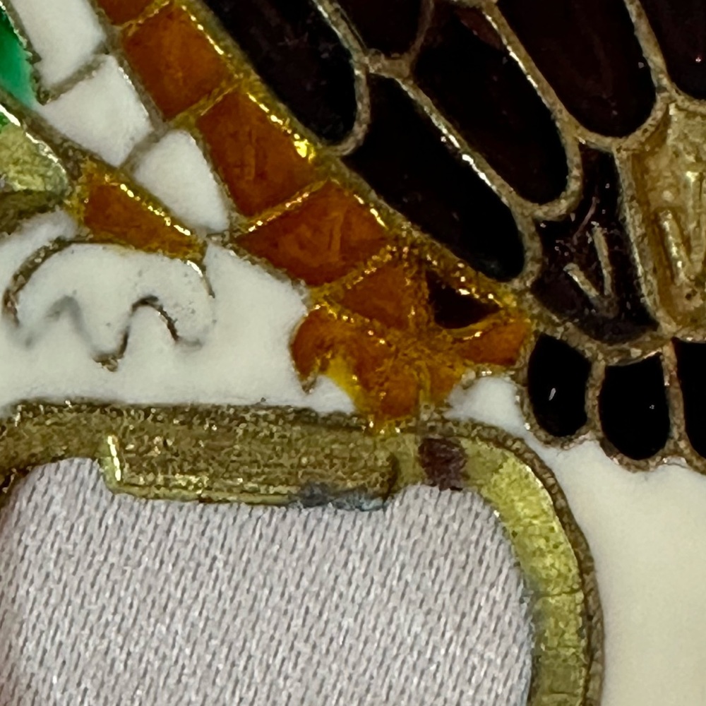 Vintage Greek Enamel Owl On Solid Brass Bottle Opener - Picture 3 of 6